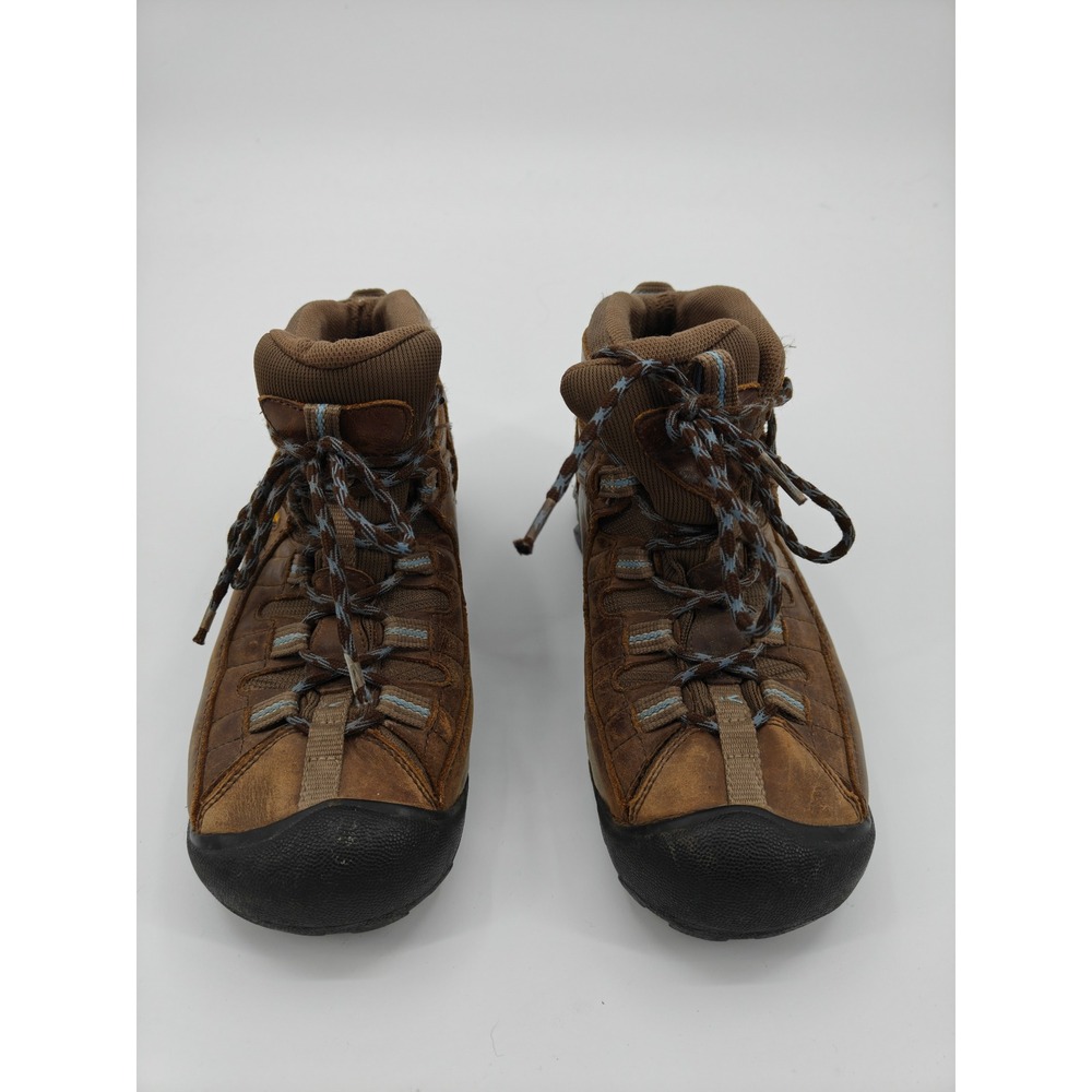 Keen Targhee II Mid Waterproof Hiking Boots Mens 9.5 Brown Leather Trail Shoes